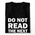 English Quote T-Shirt Do Not Read This